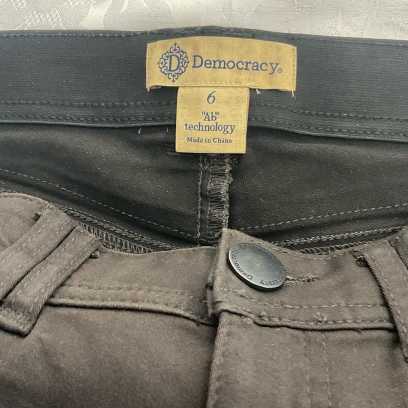 Democracy AB Technology Pants Women's Size 6 Brown Stretch - Picture 4 of 7